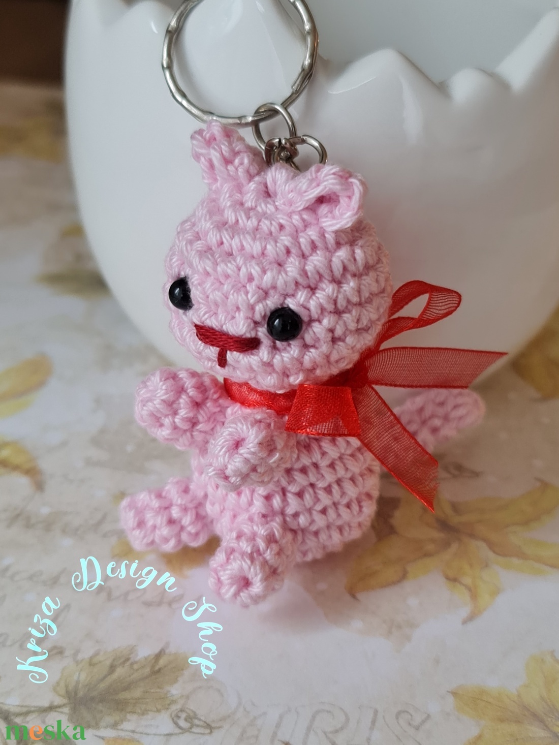 Kézműves horgolt kabalafigurás kulcstartó - Mini macska (Baby rose) - játék & sport - plüssállat & játékfigura - cica - Meska.hu Kézműves horgolt kabalafigurás kulcstartó - Mini macska (Baby rose) - játék & sport - plüssállat & játékfigura - cica - Meska.hu