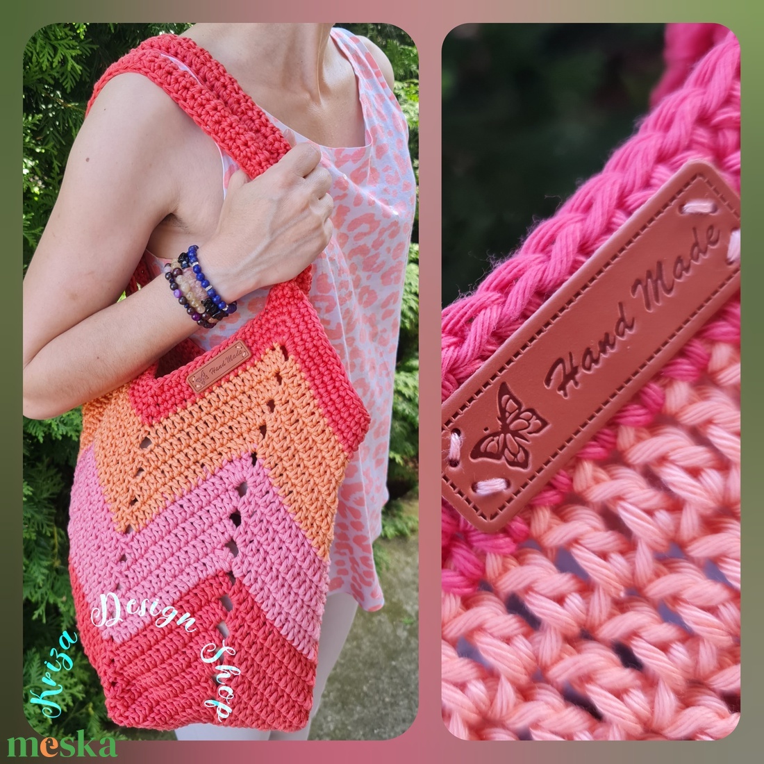 Kézműves horgolt öko-bag (Summer) - táska & tok - bevásárlás & shopper táska - shopper, textiltáska, szatyor - Meska.hu Kézműves horgolt öko-bag (Summer) - táska & tok - bevásárlás & shopper táska - shopper, textiltáska, szatyor - Meska.hu