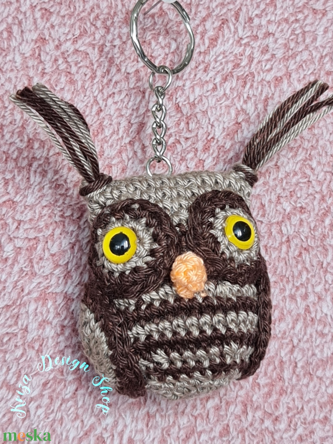 Kézműves horgolt kabalafigurás kulcstartó - Mini bagoly (Holzy) - játék & sport - plüssállat & játékfigura - bagoly - Meska.hu Kézműves horgolt kabalafigurás kulcstartó - Mini bagoly (Holzy) - játék & sport - plüssállat & játékfigura - bagoly - Meska.hu