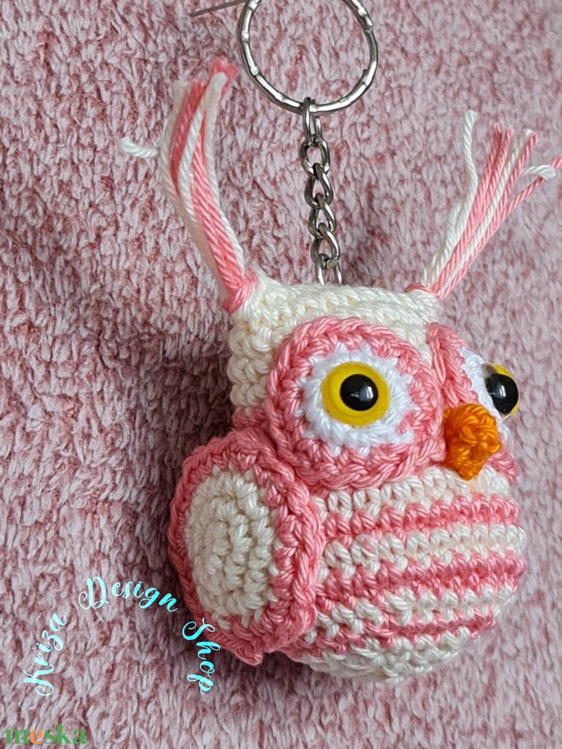 Kézműves horgolt kabalafigurás kulcstartó - Mini bagoly (Cream-tulip 1.)) - játék & sport - plüssállat & játékfigura - bagoly - Meska.hu Kézműves horgolt kabalafigurás kulcstartó - Mini bagoly (Cream-tulip 1.)) - játék & sport - plüssállat & játékfigura - bagoly - Meska.hu