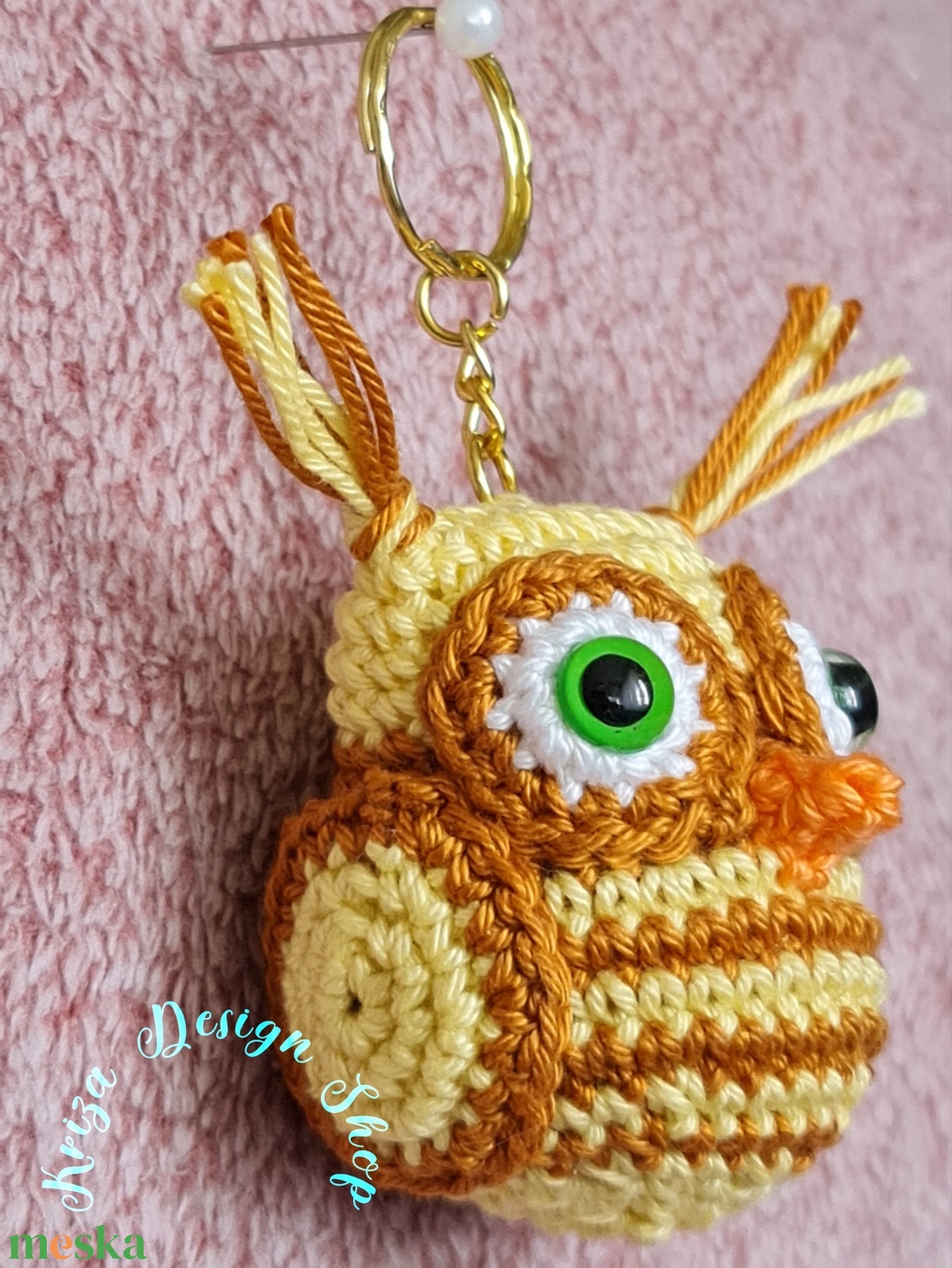 Kézműves horgolt kabalafigurás kulcstartó - Mini bagoly (Vanília-fahéj) - játék & sport - plüssállat & játékfigura - bagoly - Meska.hu Kézműves horgolt kabalafigurás kulcstartó - Mini bagoly (Vanília-fahéj) - játék & sport - plüssállat & játékfigura - bagoly - Meska.hu
