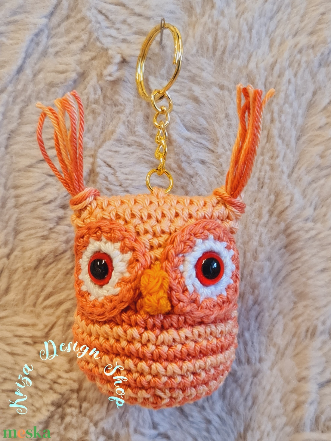 Kézműves horgolt kabalafigurás kulcstartó - Mini bagoly (Appricot) - játék & sport - plüssállat & játékfigura - bagoly - Meska.hu Kézműves horgolt kabalafigurás kulcstartó - Mini bagoly (Appricot) - játék & sport - plüssállat & játékfigura - bagoly - Meska.hu