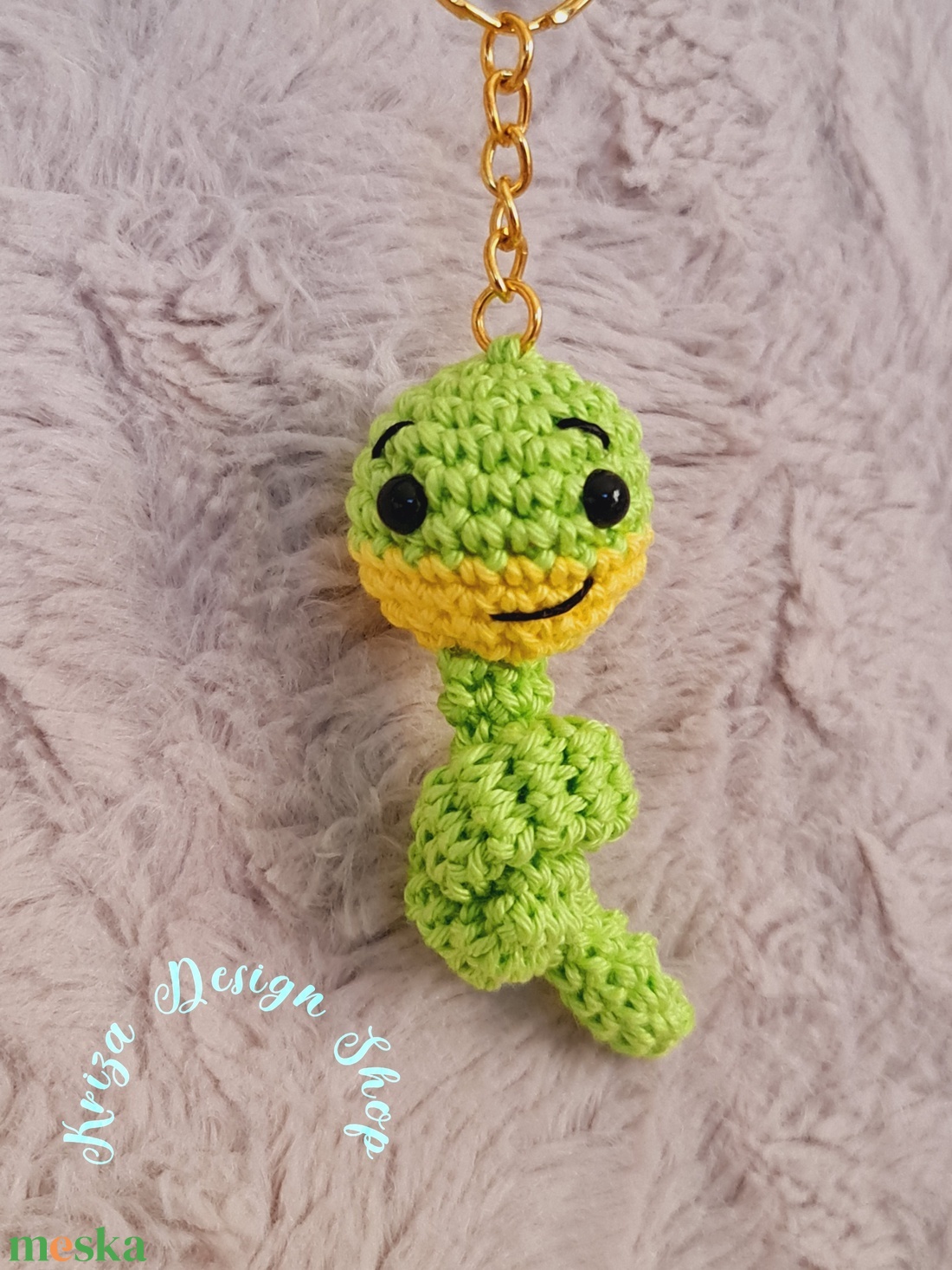 Kézműves horgolt kabalafigurás kulcstartó - Mini kígyó (Olivér) - játék & sport - plüssállat & játékfigura - más figura - Meska.hu Kézműves horgolt kabalafigurás kulcstartó - Mini kígyó (Olivér) - játék & sport - plüssállat & játékfigura - más figura - Meska.hu
