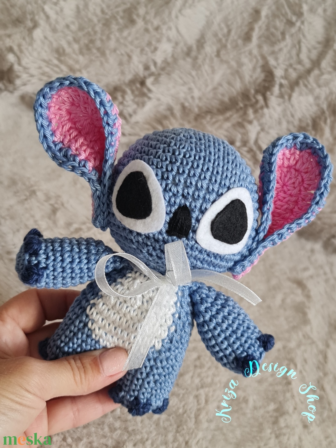 Kézműves horgolt kabalafigura - Stitch - játék & sport - plüssállat & játékfigura - más figura - Meska.hu Kézműves horgolt kabalafigura - Stitch - játék & sport - plüssállat & játékfigura - más figura - Meska.hu