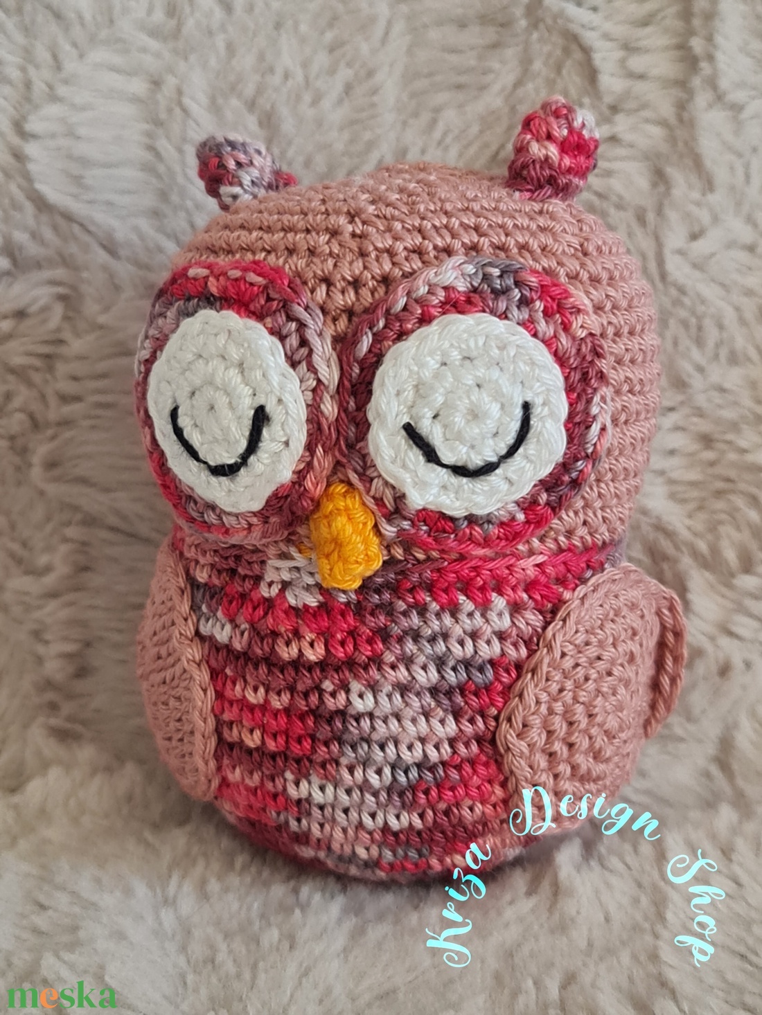Kézműves horgolt kabalafigura - Bagoly (Szabina) - játék & sport - plüssállat & játékfigura - bagoly - Meska.hu