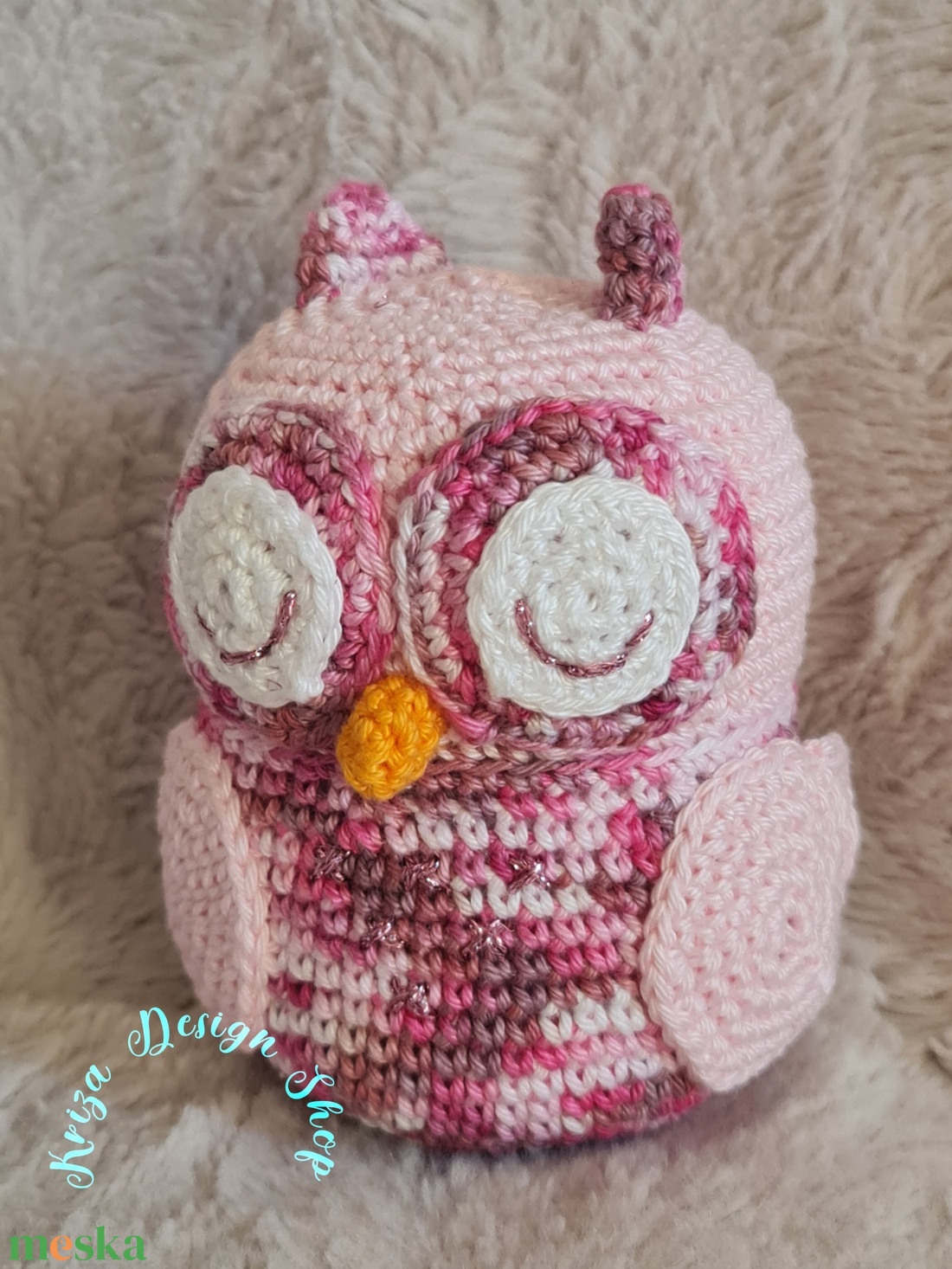 Kézműves horgolt kabalafigura - Bagoly (Lisa) - játék & sport - plüssállat & játékfigura - bagoly - Meska.hu