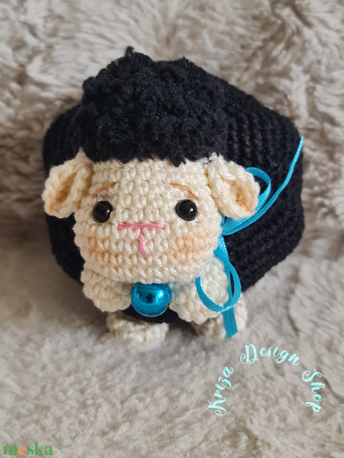 Kézműves horgolt kabala figura - Csillag bárányka (Éjfél) - játék & sport - plüssállat & játékfigura - más figura - Meska.hu