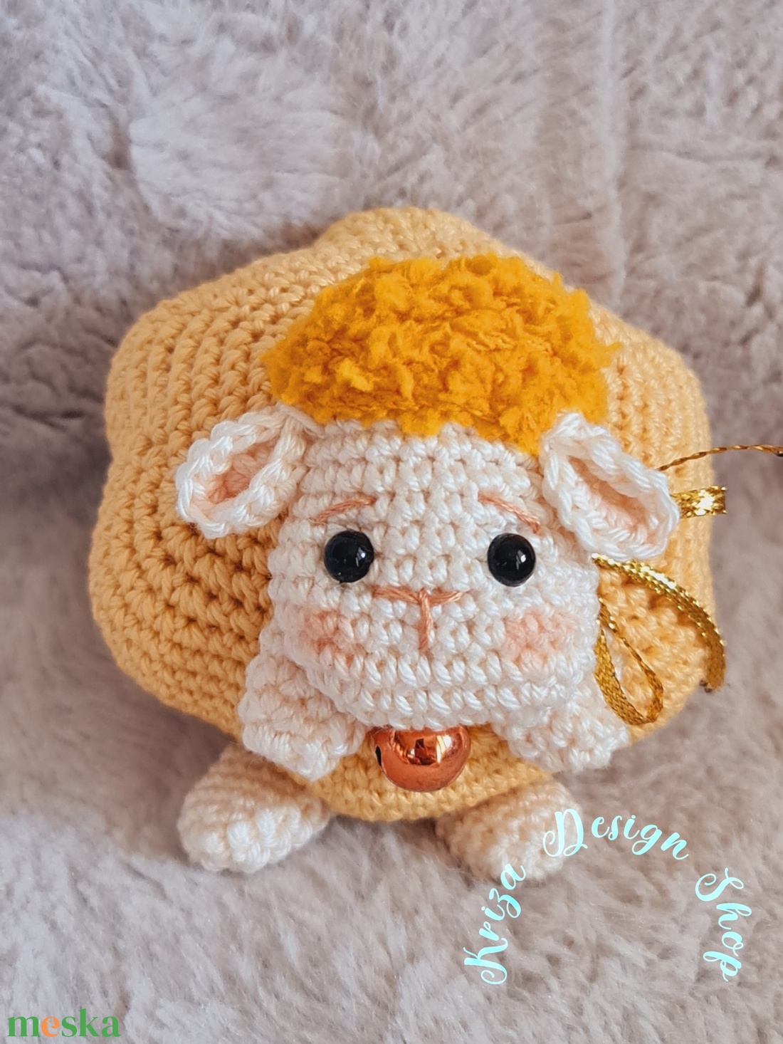 Kézműves horgolt kabala figura - Csillag bárányka (Goldie)) - játék & sport - plüssállat & játékfigura - más figura - Meska.hu