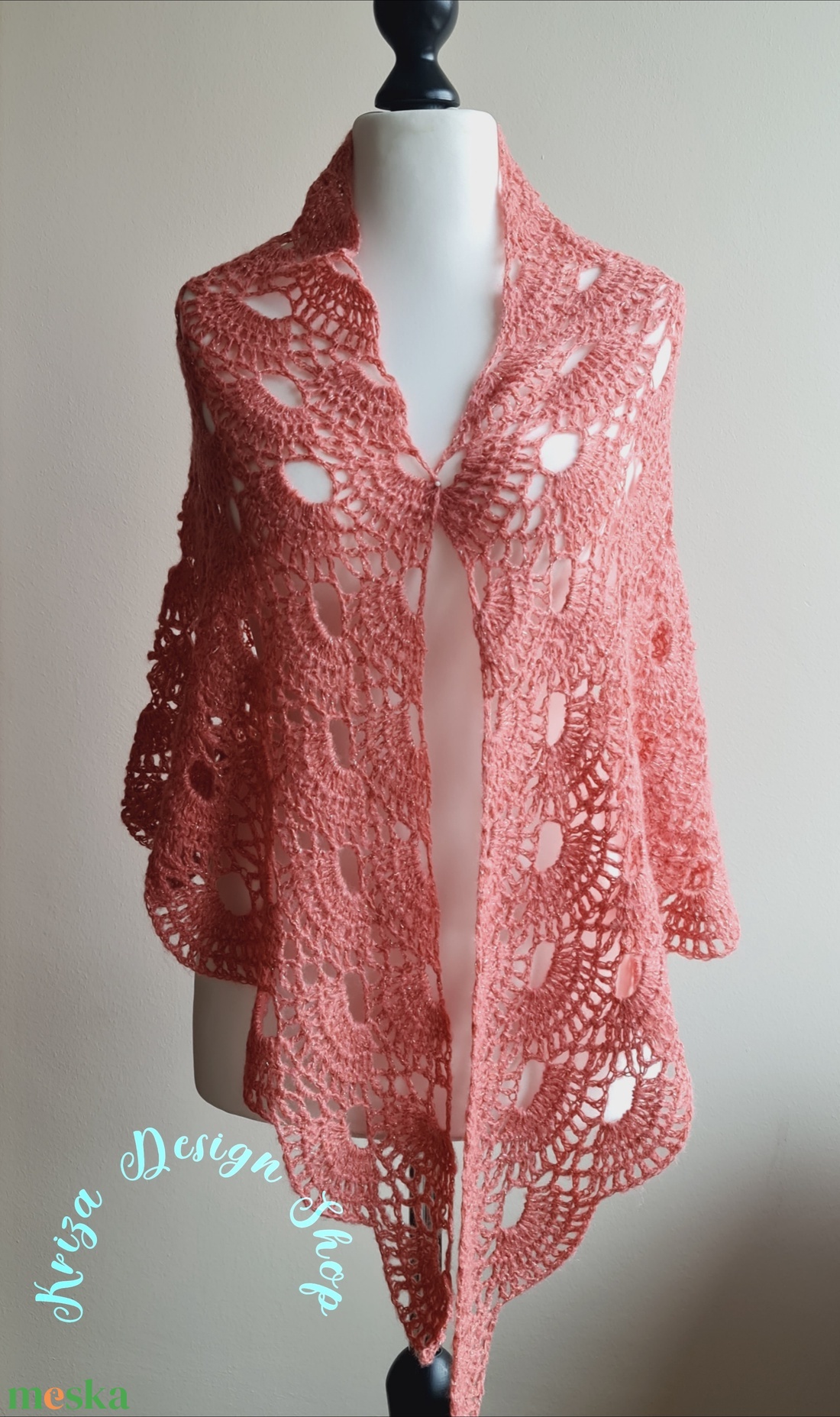 Kézműves horgolt csipke kendő - Fabolous Shawl - ruha & divat - sál, sapka, kendő - vállkendő - Meska.hu