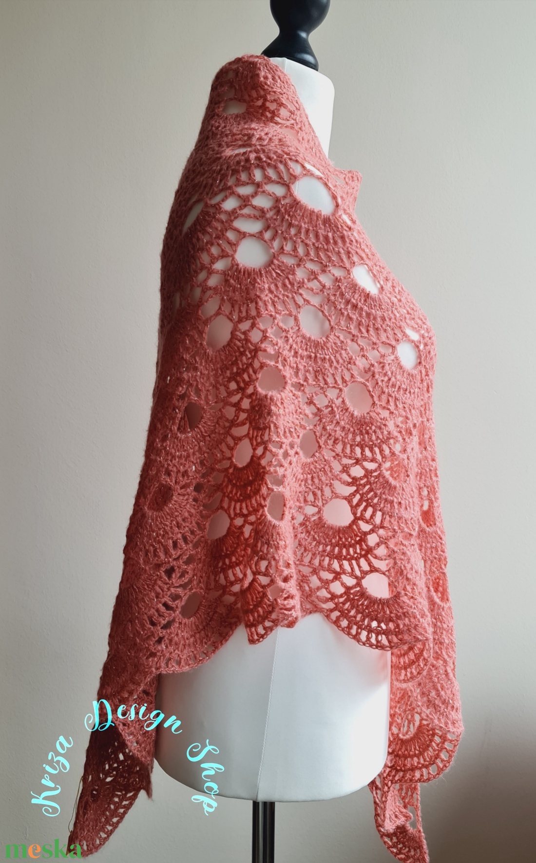 Kézműves horgolt csipke kendő - Fabolous Shawl - ruha & divat - sál, sapka, kendő - vállkendő - Meska.hu