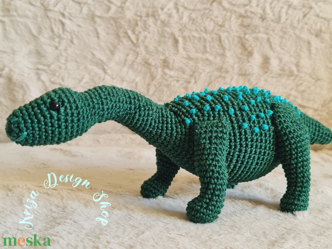 Kézműves horgolt kabala figura - Brachioszaurusz dinoszaurusz - játék & sport - plüssállat & játékfigura - plüss dínók - Meska.hu