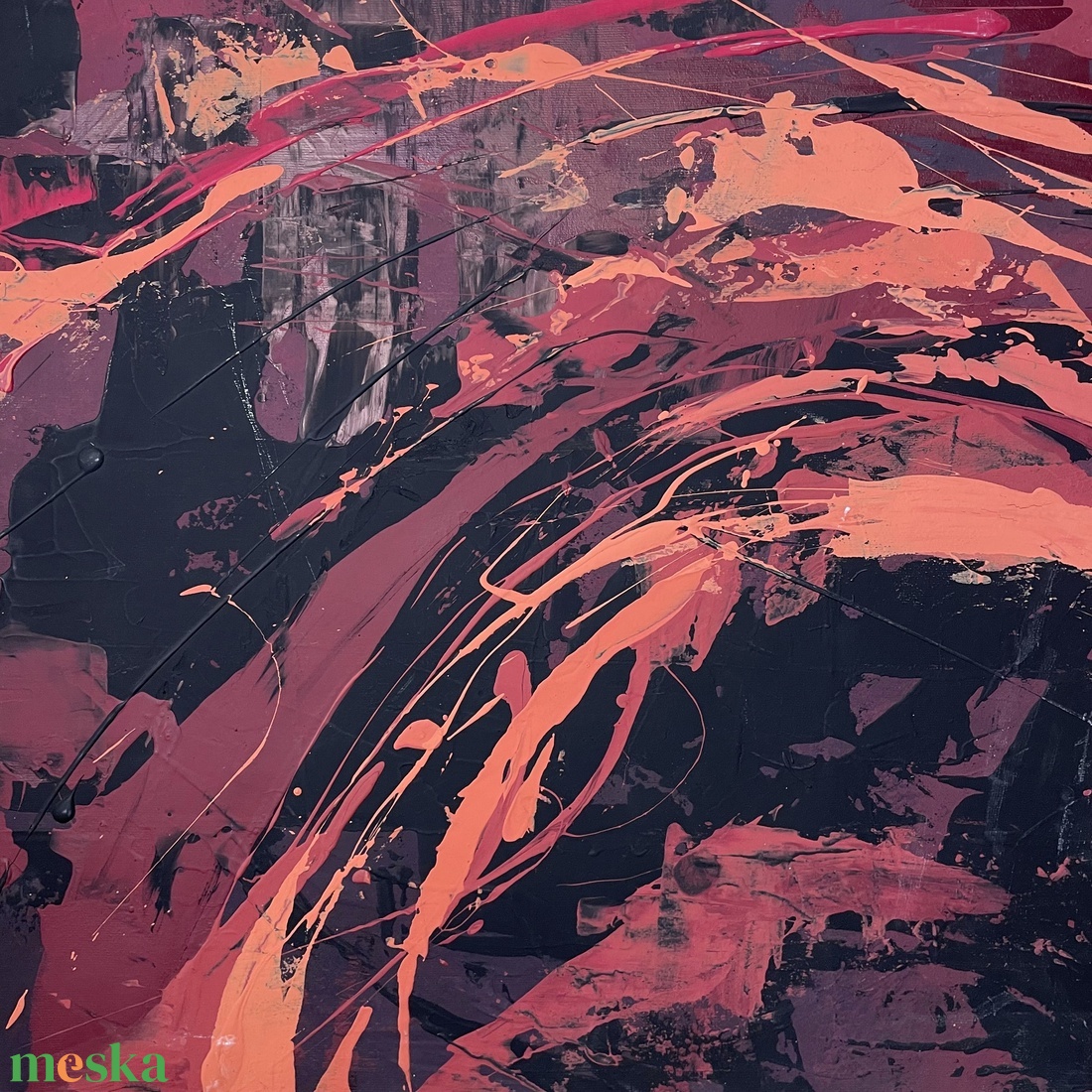 Waves 170X50 - művészet - festmény - akril - Meska.hu