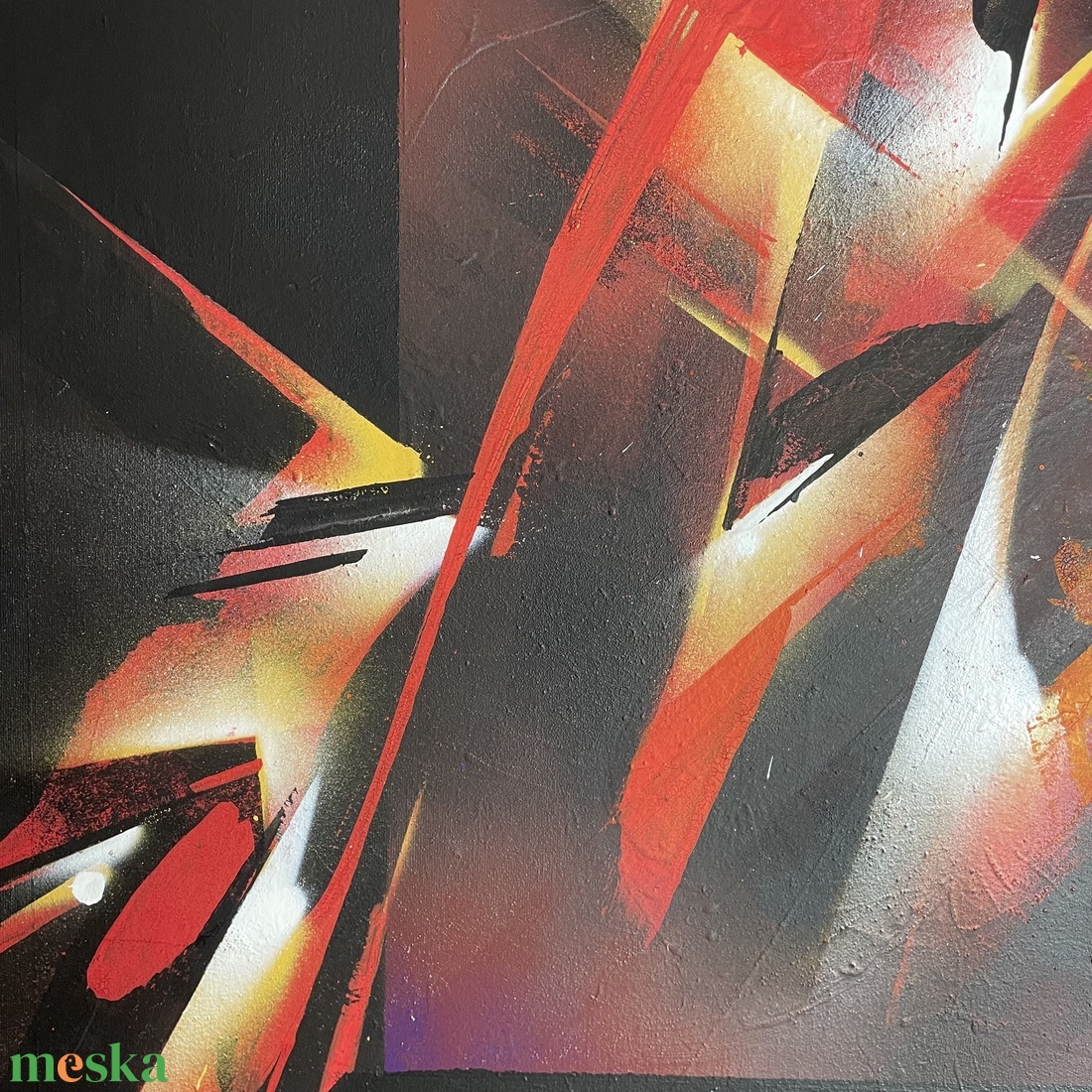 The Red One 100X100 - művészet - festmény - akril - Meska.hu