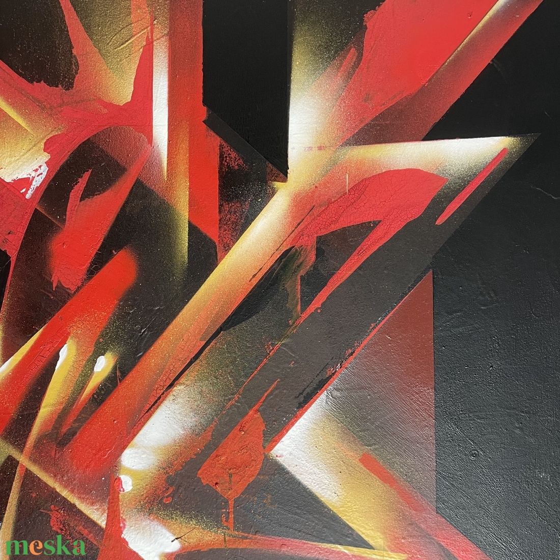 The Red One 100X100 - művészet - festmény - akril - Meska.hu