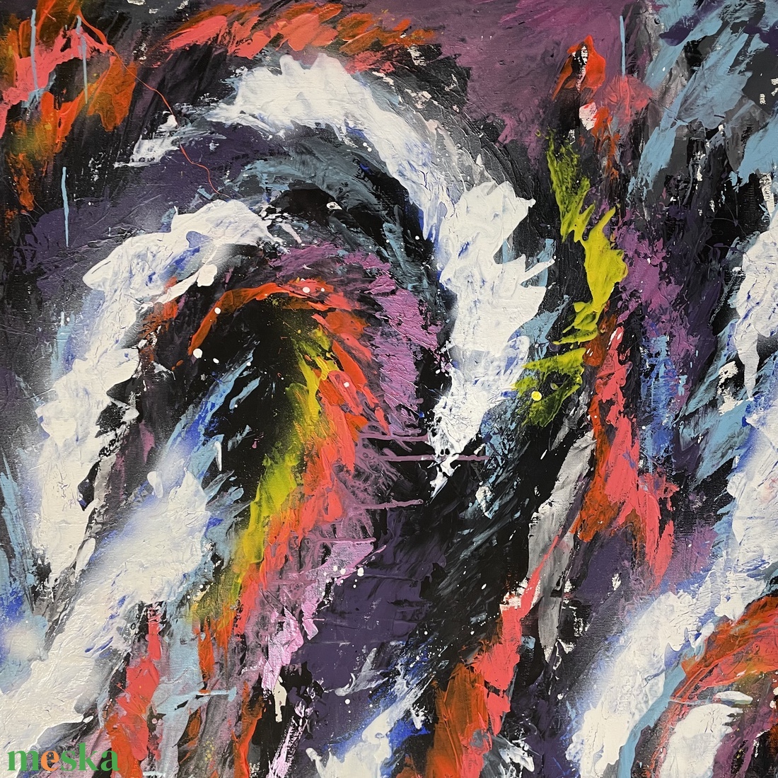 Dancing Dragon 120X90 - művészet - festmény - akril - Meska.hu