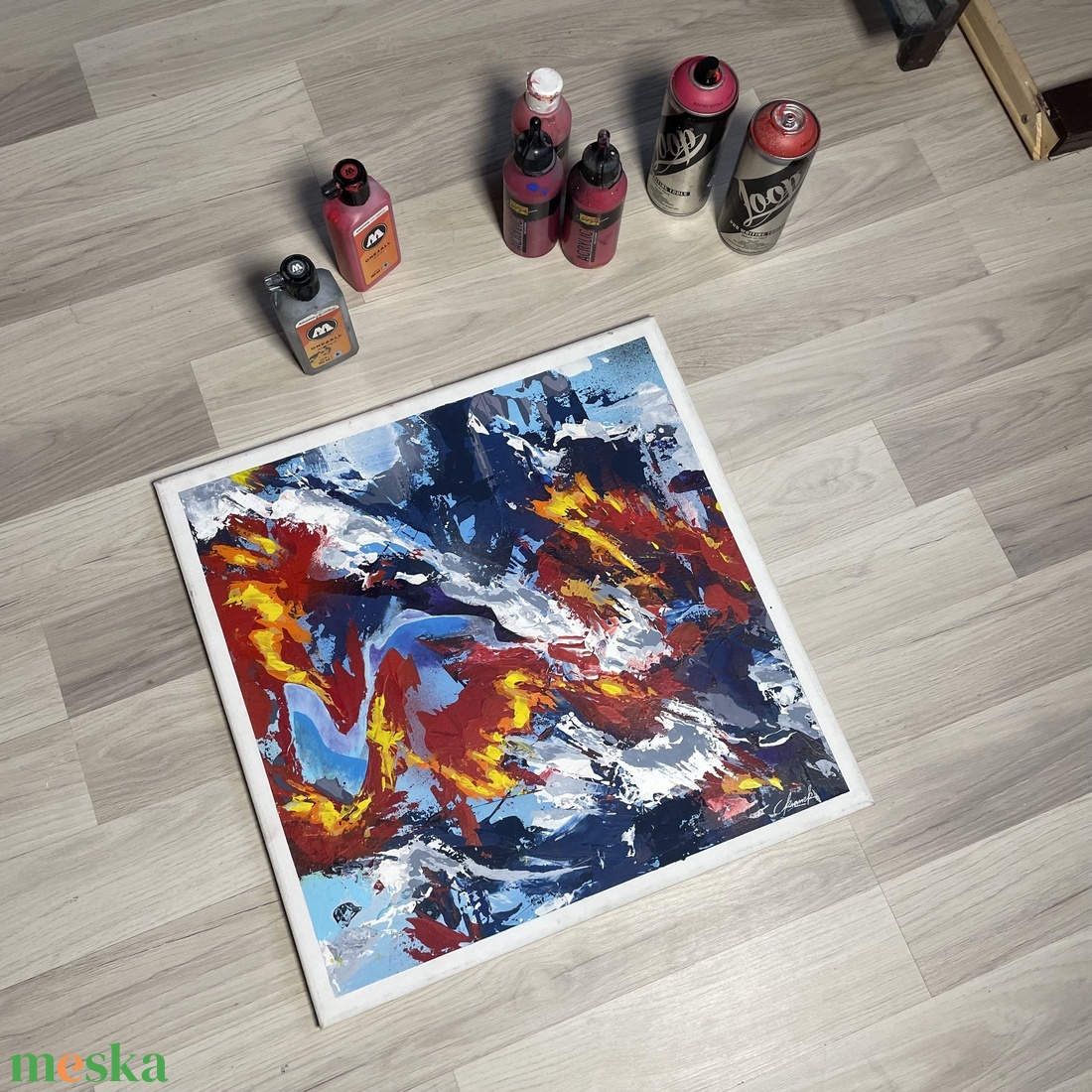 Firestorm 50X50 - művészet - festmény - akril - Meska.hu