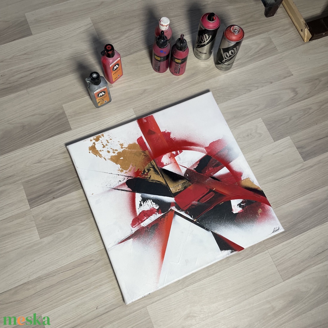 Time 50X50 - művészet - festmény - akril - Meska.hu