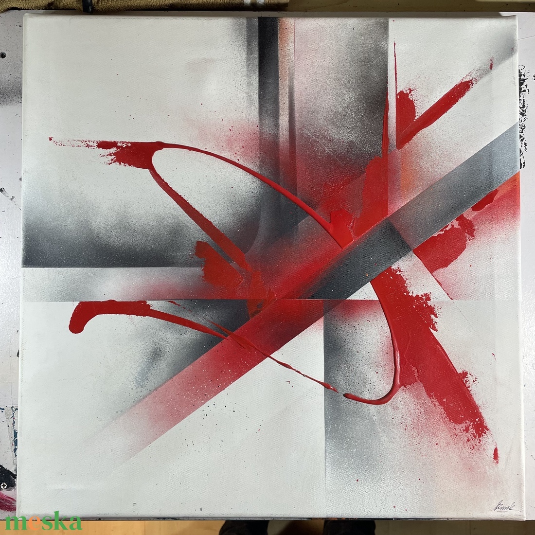 Mist 50X50 - művészet - festmény - akril - Meska.hu