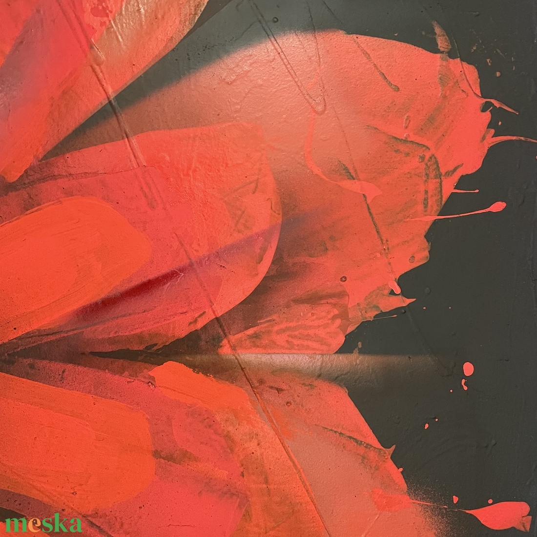 Field Poppy 100X100 - művészet - festmény - akril - Meska.hu