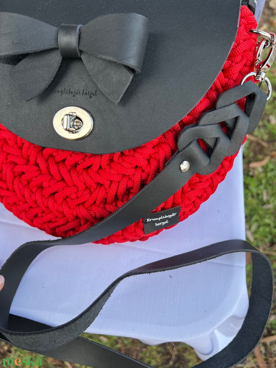 Horgolt crossbody táska - táska & tok - kézitáska & válltáska - kézitáska - Meska.hu