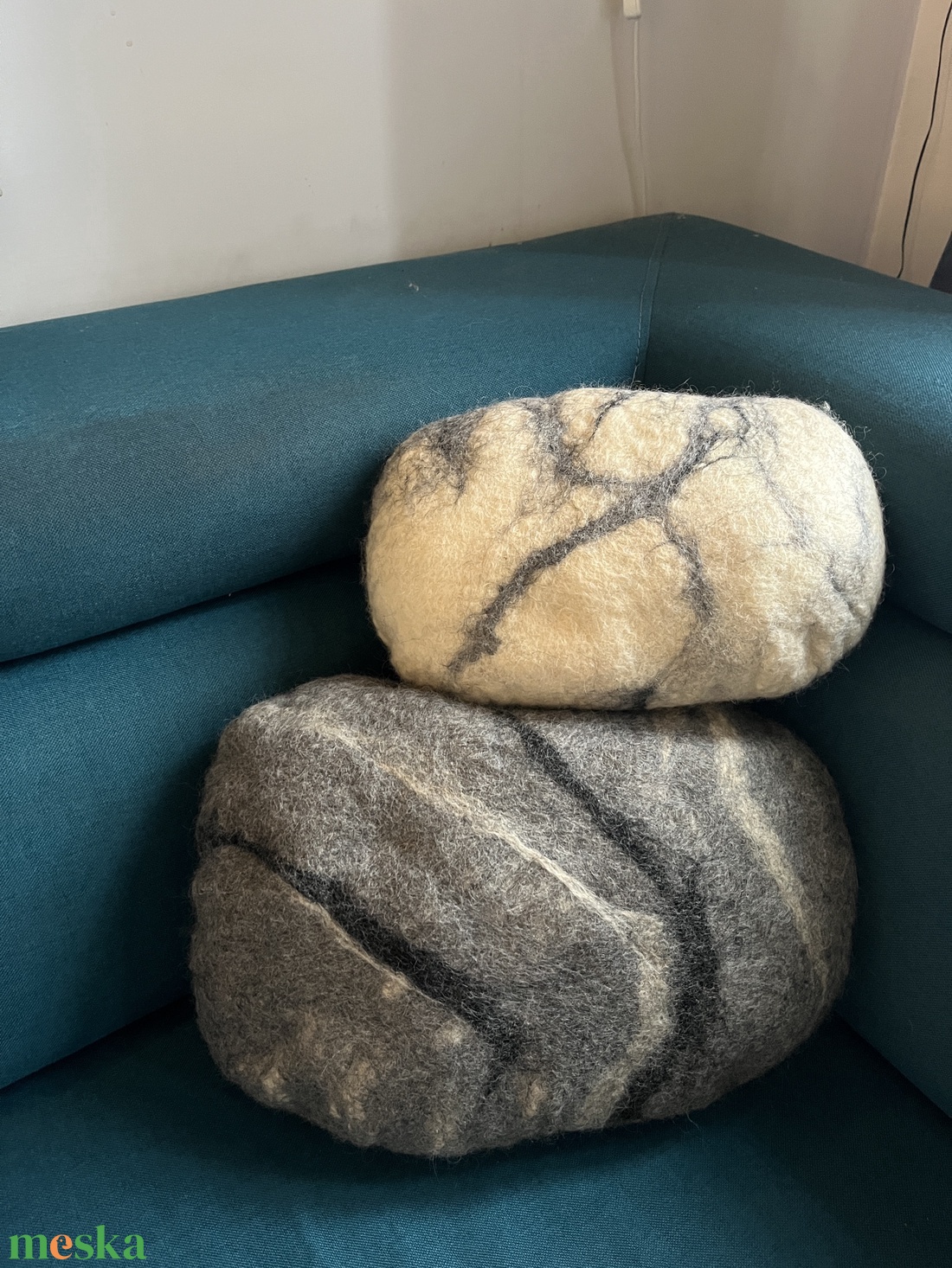 Nemezelt kavics párna - otthon & életmód - lakástextil - párna & párnahuzat - díszpárna (belsővel együtt) - Meska.hu