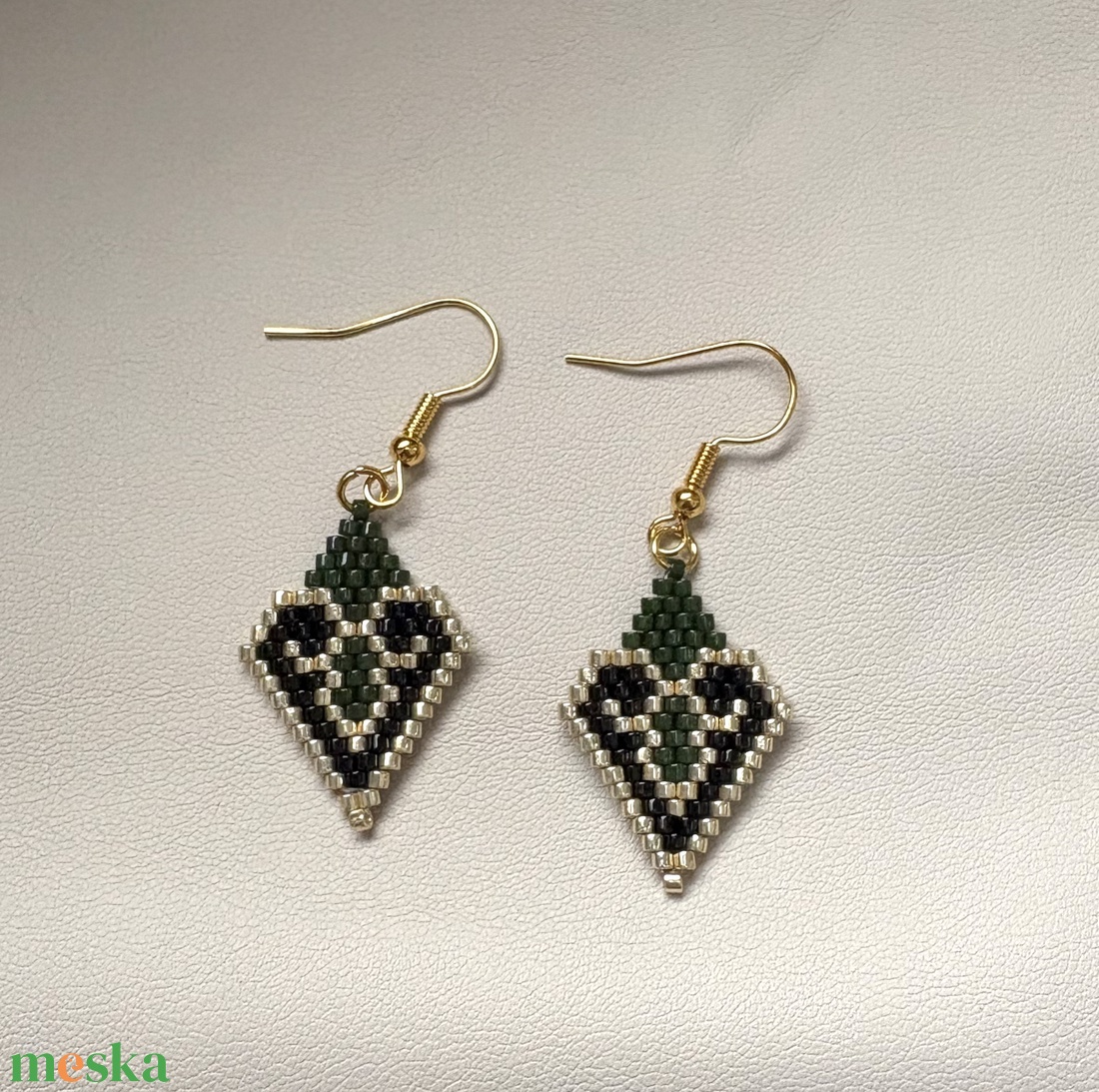 Miyuki fülbevaló - ékszer - fülbevaló - lógó fülbevaló - Meska.hu