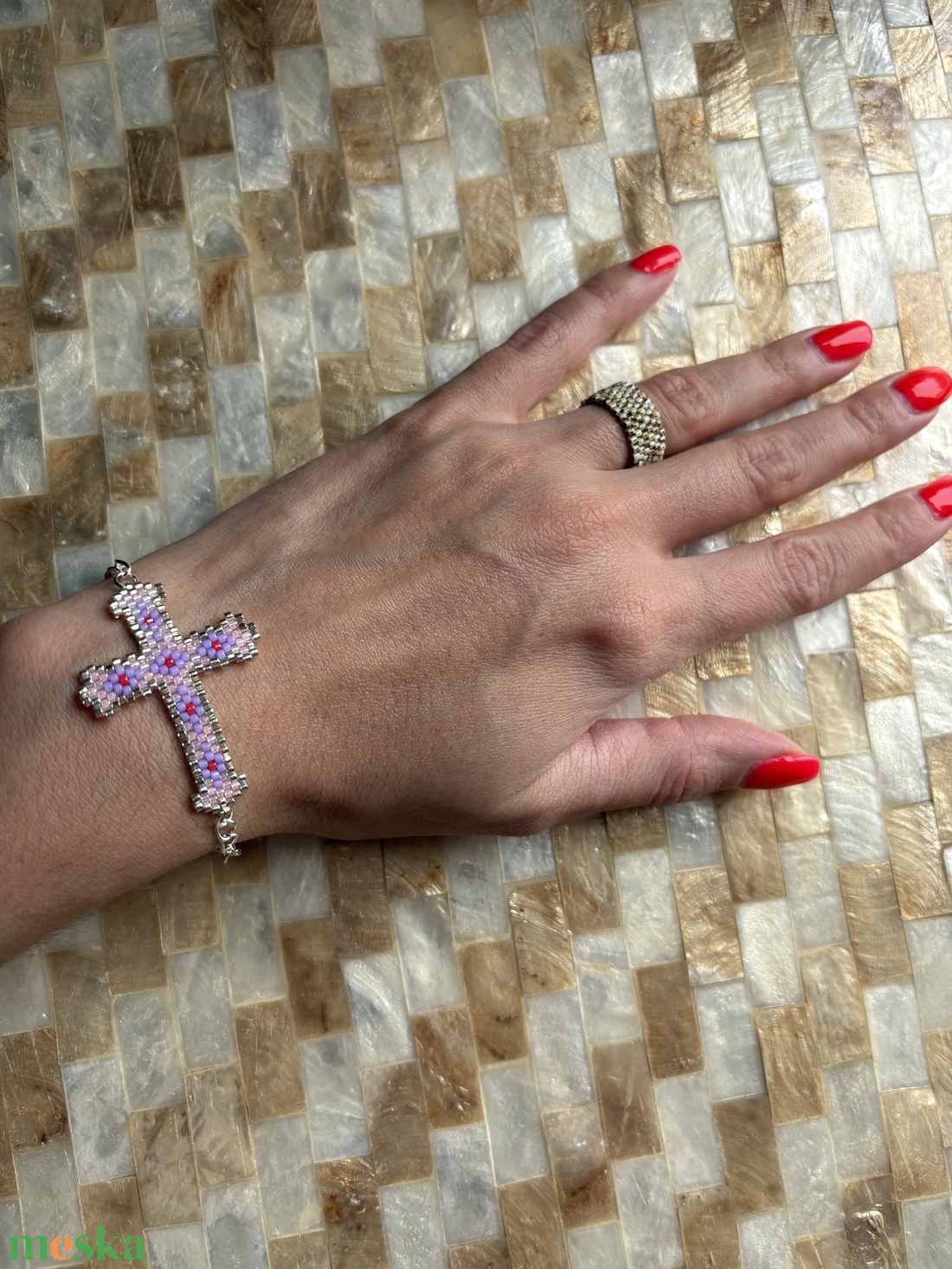 Miyuki karkötő - ékszer - karkötő - karkötő medállal - Meska.hu