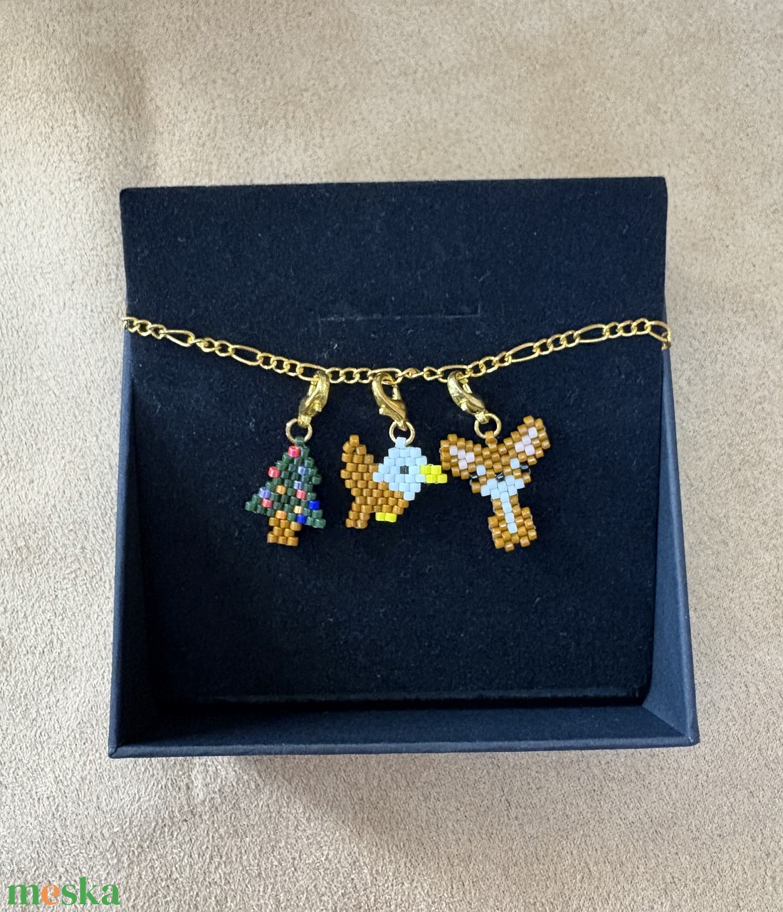 Miyuki charm karkötő - ékszer - karkötő - karkötő medállal - Meska.hu