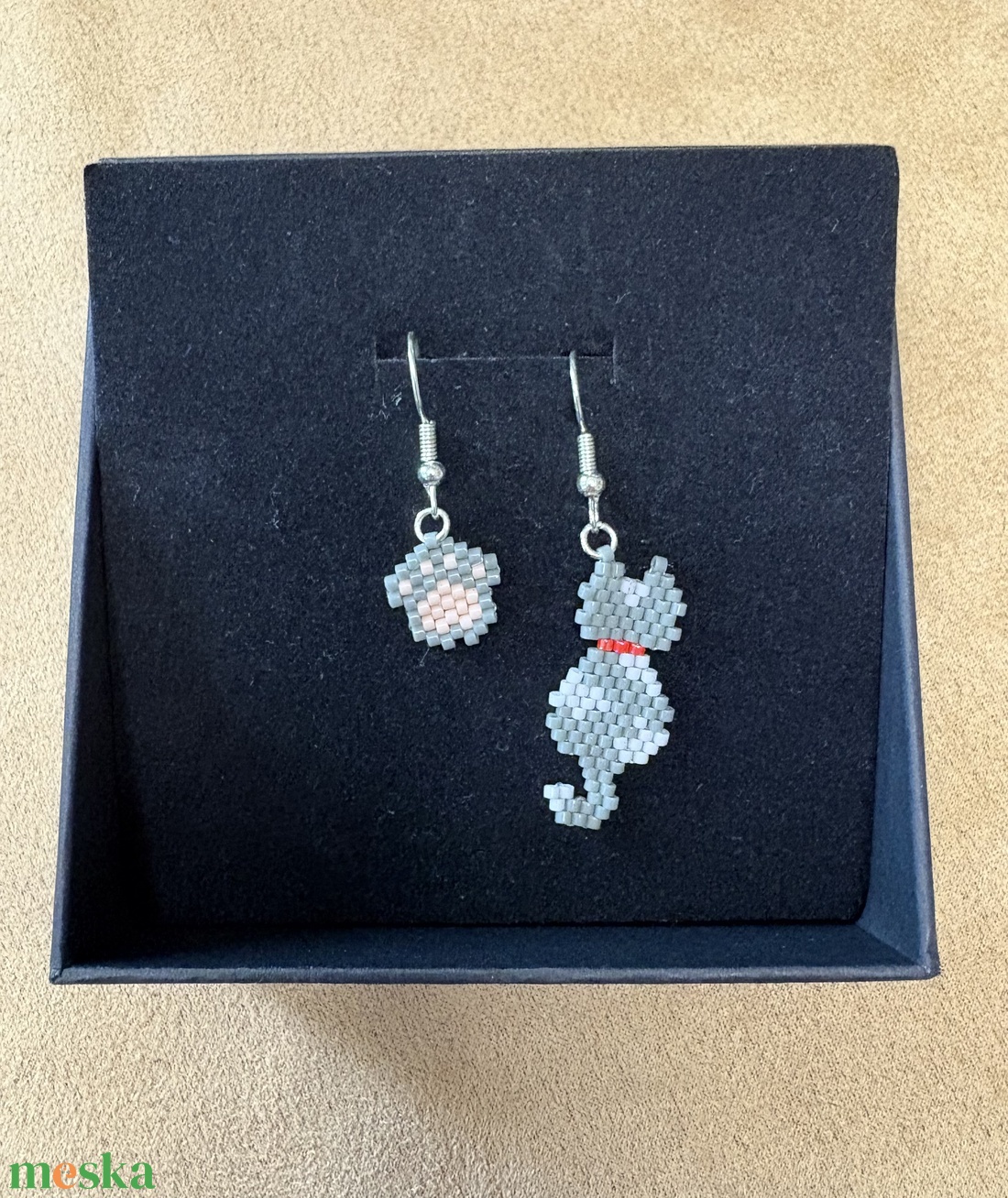 Miyuki fülbevaló - ékszer - fülbevaló - lógó fülbevaló - Meska.hu