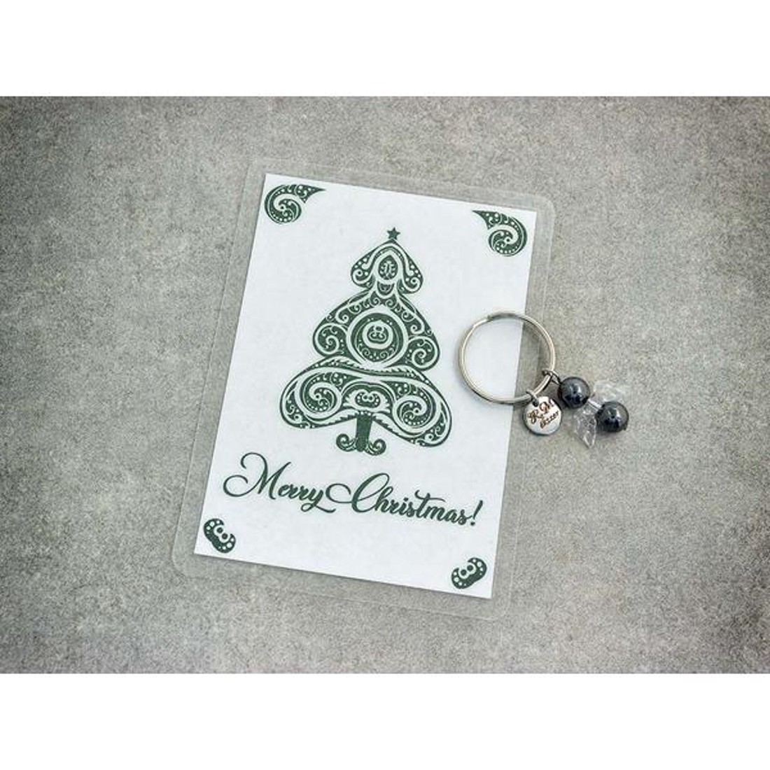 Merry Christmas kulcstartó hematittal - táska & tok - kulcstartó & táskadísz - kulcstartó - Meska.hu