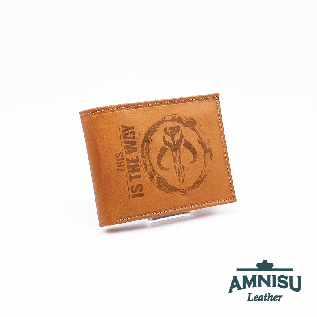 Világos barna Mandalóri mintás férfi bőr pénztárca ABH1021-manmin - táska & tok - pénztárca & más tok - pénztárca - férfi pénztárca - Meska.hu