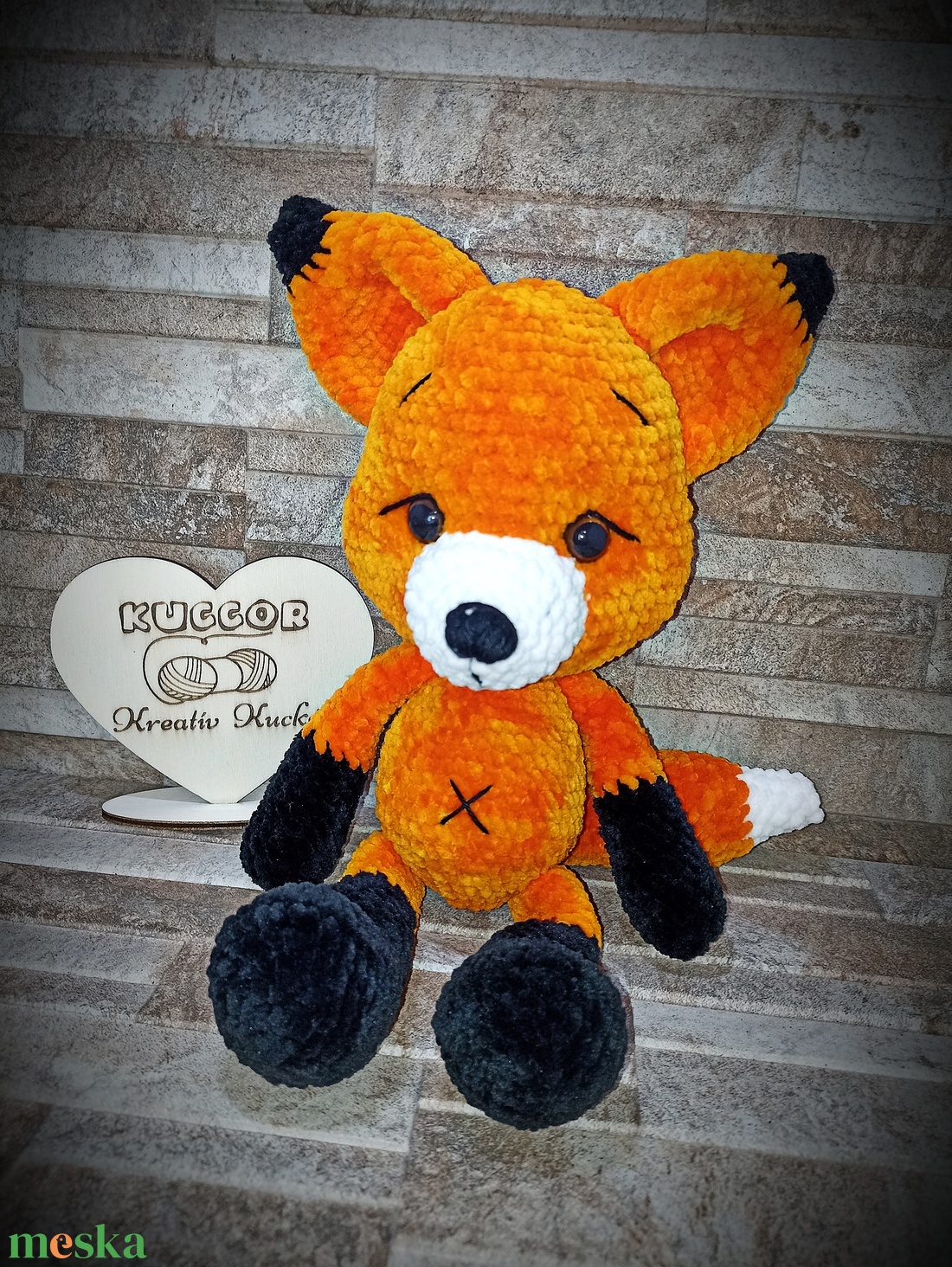 Amigurumi róka 30cm - játék & sport - plüssállat & játékfigura - róka - Meska.hu Amigurumi róka 30cm - játék & sport - plüssállat & játékfigura - róka - Meska.hu