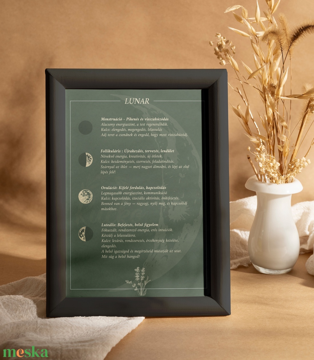Női hold ciklus megélését segítő nyomtatható print - művészet - grafika & illusztráció - digitális - Meska.hu