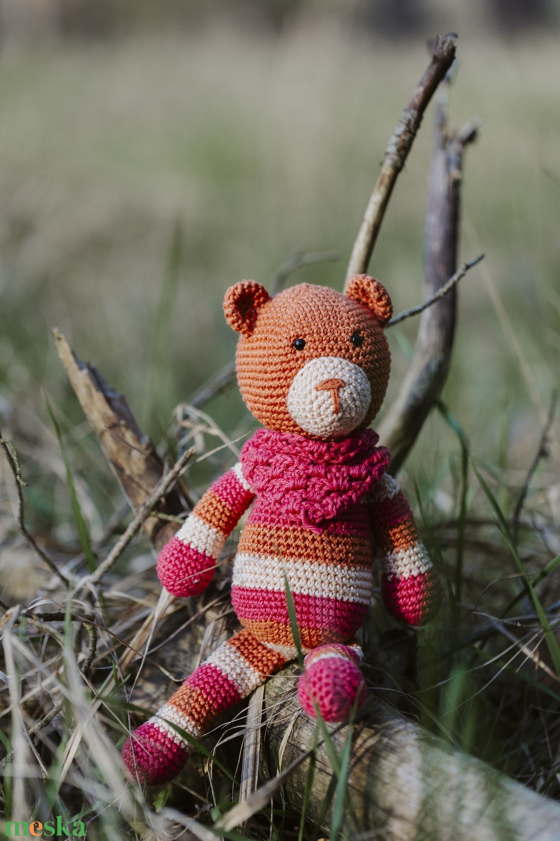 Csíkos maci - játék & sport - plüssállat & játékfigura - maci - Meska.hu