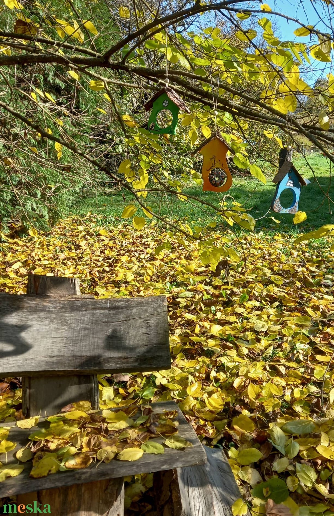 Cinkegolyótartó-zöld madárkás - otthon & lakás - ház & kert - madáretető & itató - Meska.hu