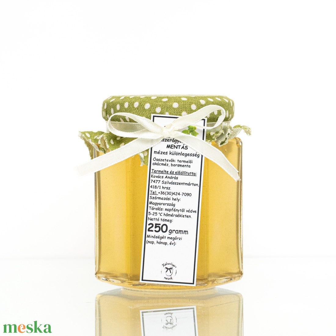 Mentás akácméz 250 g - élelmiszer - méz & propolisz - Meska.hu