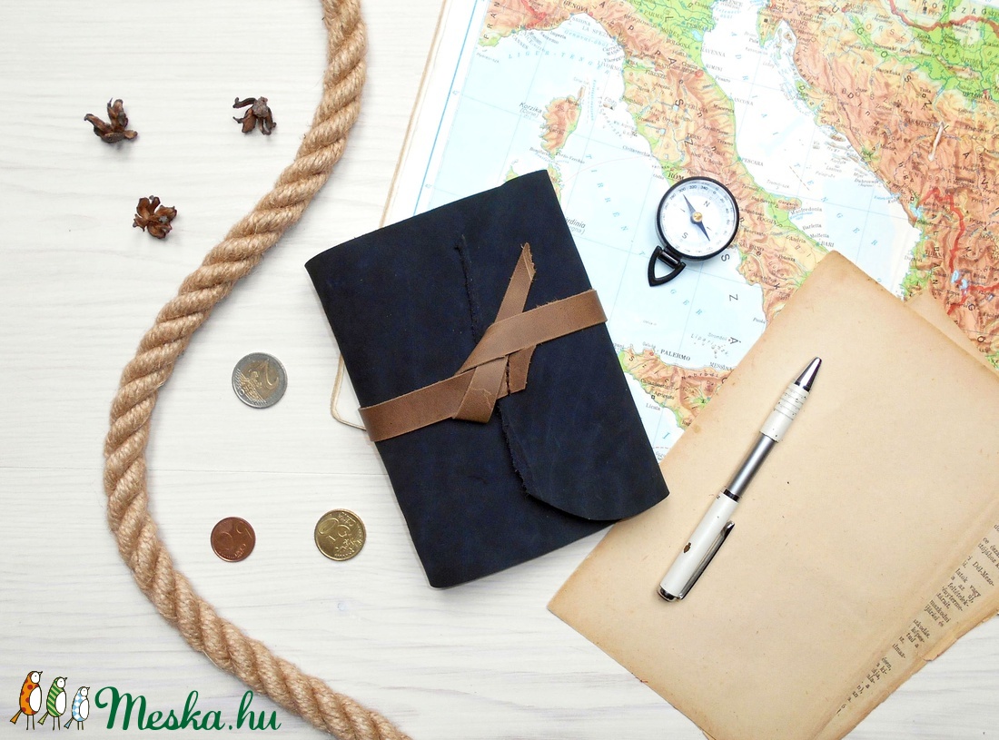 ' Mjölnir - THOR Kalapácsa ' Antik Bőr Napló A6 - Szimbólummal - Tépett első lappal -  - Meska.hu