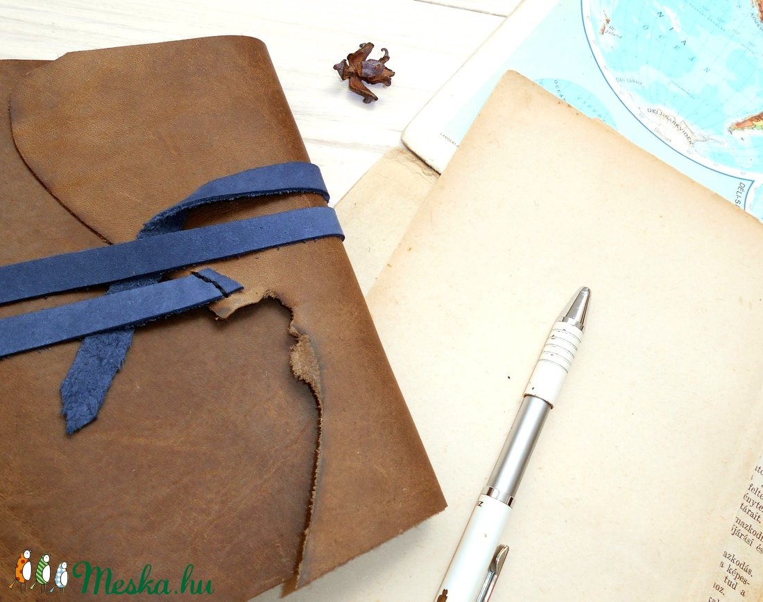 ' Mjölnir - THOR Kalapácsa ' Antik VALÓDI BŐR Napló A6 - Szimbólummal - Tépett első lappal - otthon & életmód - papír, írószer - jegyzetfüzet & napló - Meska.hu