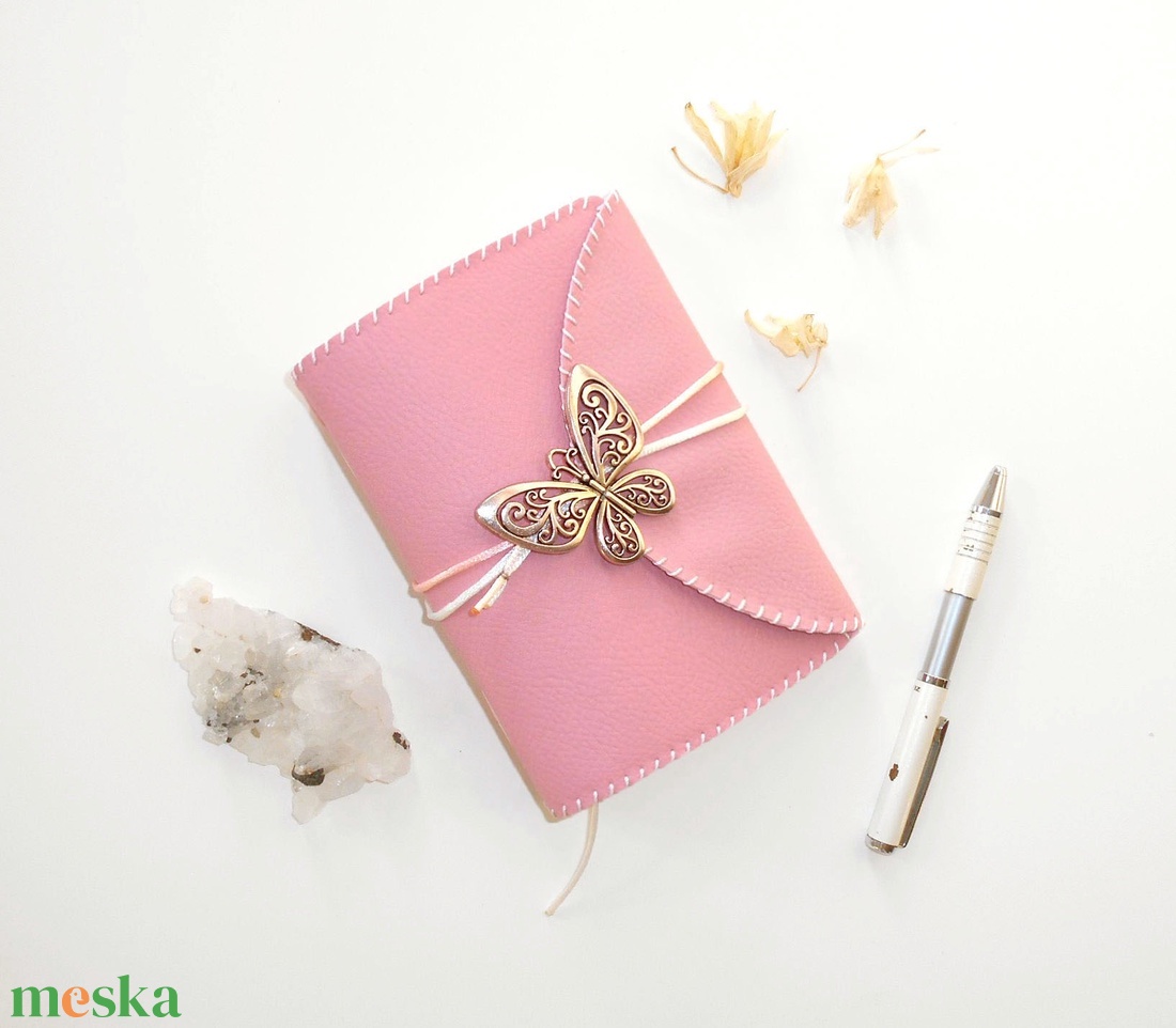 ' Pillangó ' Műbőr Napló / Journal A6 - otthon & életmód - papír, írószer - jegyzetfüzet & napló - Meska.hu