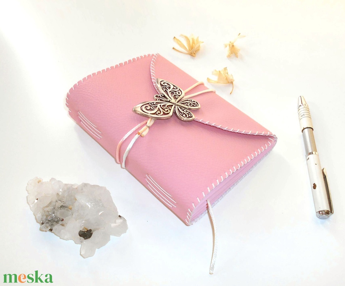 ' Pillangó ' Műbőr Napló / Journal A6 - otthon & életmód - papír, írószer - jegyzetfüzet & napló - Meska.hu