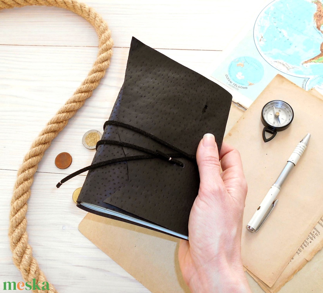 ' Mjölnir - THOR Kalapácsa ' Antik VALÓDI BŐR Napló A6 - Szimbólummal - Tépett első lappal - otthon & életmód - papír, írószer - jegyzetfüzet & napló - Meska.hu