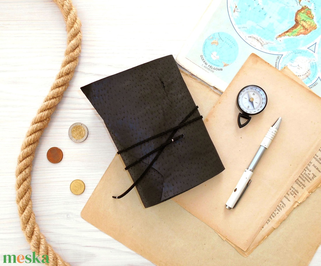 ' Mjölnir - THOR Kalapácsa ' Antik VALÓDI BŐR Napló A6 - Szimbólummal - Tépett első lappal - otthon & életmód - papír, írószer - jegyzetfüzet & napló - Meska.hu