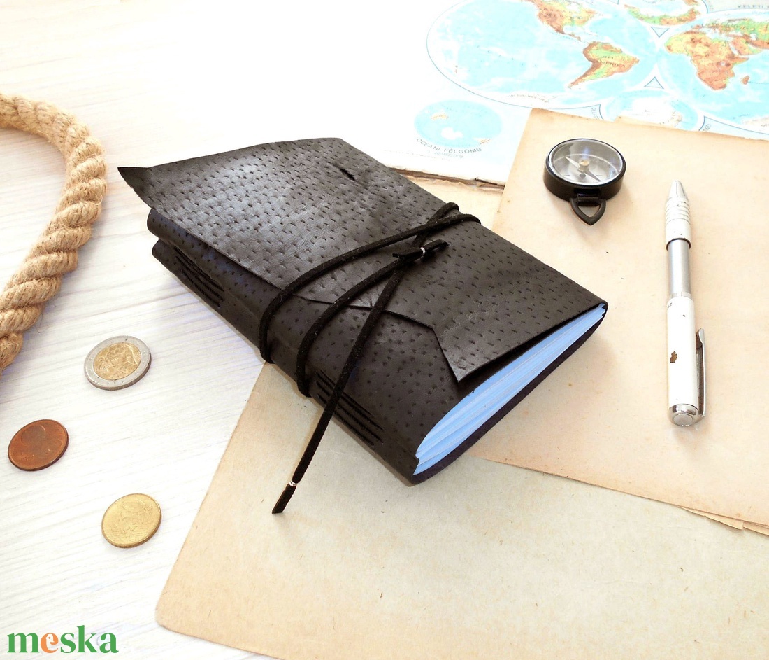 ' Mjölnir - THOR Kalapácsa ' Antik VALÓDI BŐR Napló A6 - Szimbólummal - Tépett első lappal - otthon & életmód - papír, írószer - jegyzetfüzet & napló - Meska.hu