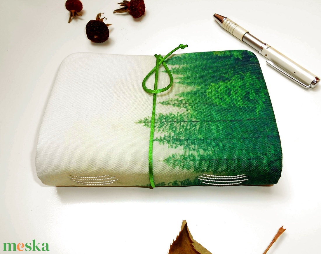 ' ERDŐ ' Puha Textil borítású Napló A6 - otthon & életmód - papír, írószer - jegyzetfüzet & napló - Meska.hu ' ERDŐ ' Puha Textil borítású Napló A6 - otthon & életmód - papír, írószer - jegyzetfüzet & napló - Meska.hu