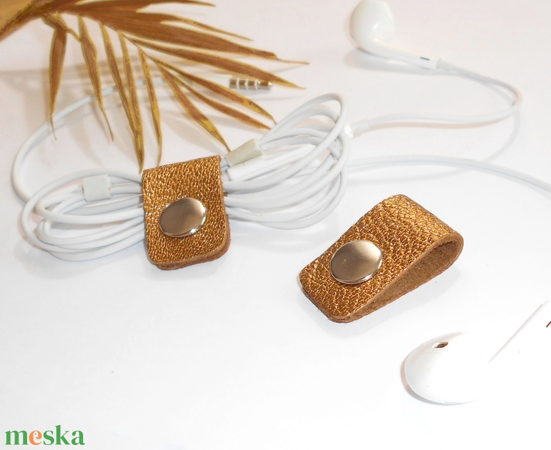 GOLDIE - Mini Kábelrendező 2 db - Antik arany - táska & tok - ebook & tablet tok - Meska.hu