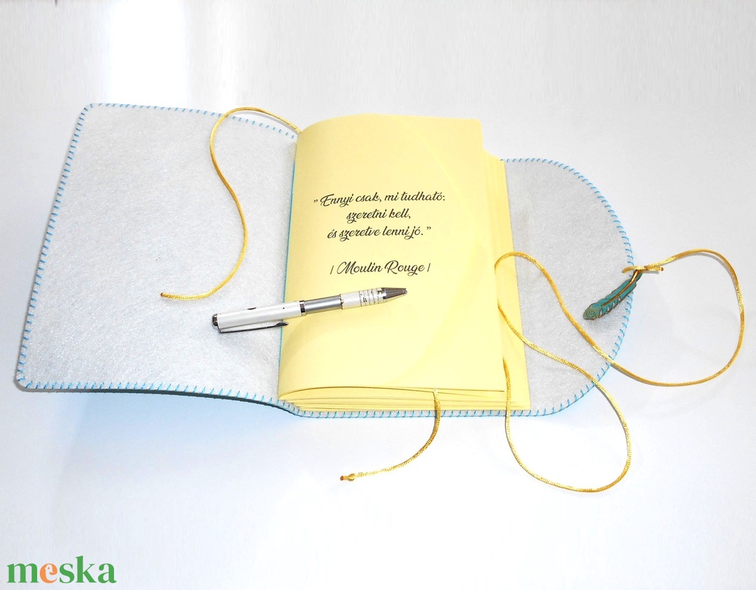 VARÁZSTOLL - Műbőr borítású kézműves napló A5 méretben - otthon & életmód - papír, írószer - jegyzetfüzet & napló - Meska.hu