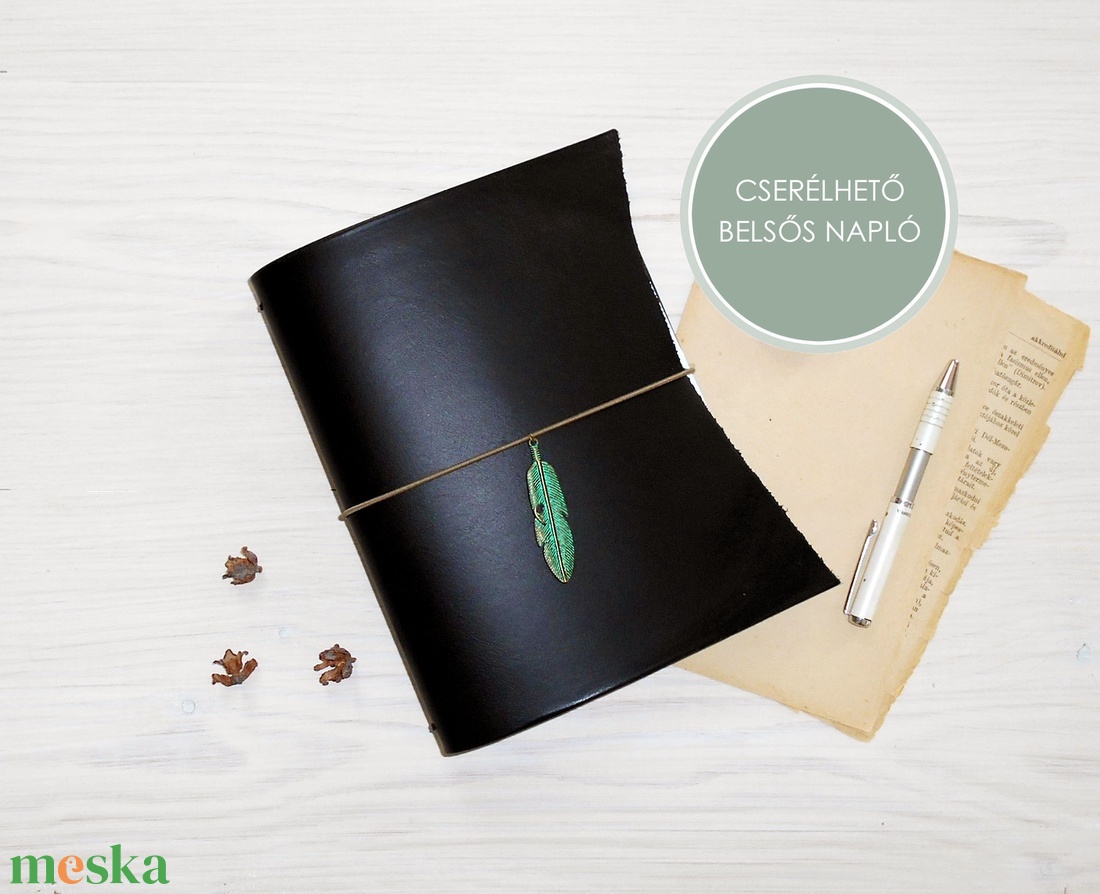 INDIANA - Cserélhető füzetes valódi bőr borítású utazónapló A5 méretben - 4 db sima füzetet tartalmaz a csomag - otthon & életmód - papír, írószer - jegyzetfüzet & napló - Meska.hu