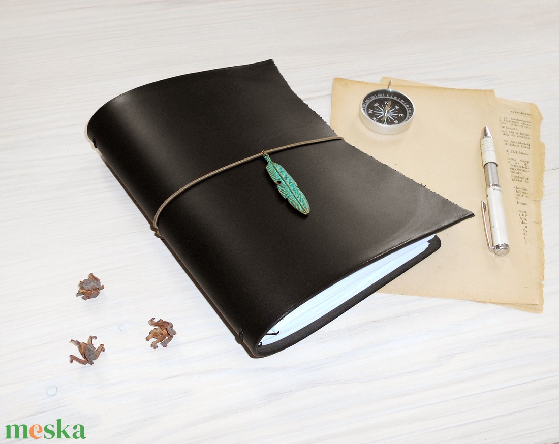 INDIANA - Cserélhető füzetes valódi bőr borítású utazónapló A5 méretben - 4 db sima füzetet tartalmaz a csomag - otthon & életmód - papír, írószer - jegyzetfüzet & napló - Meska.hu