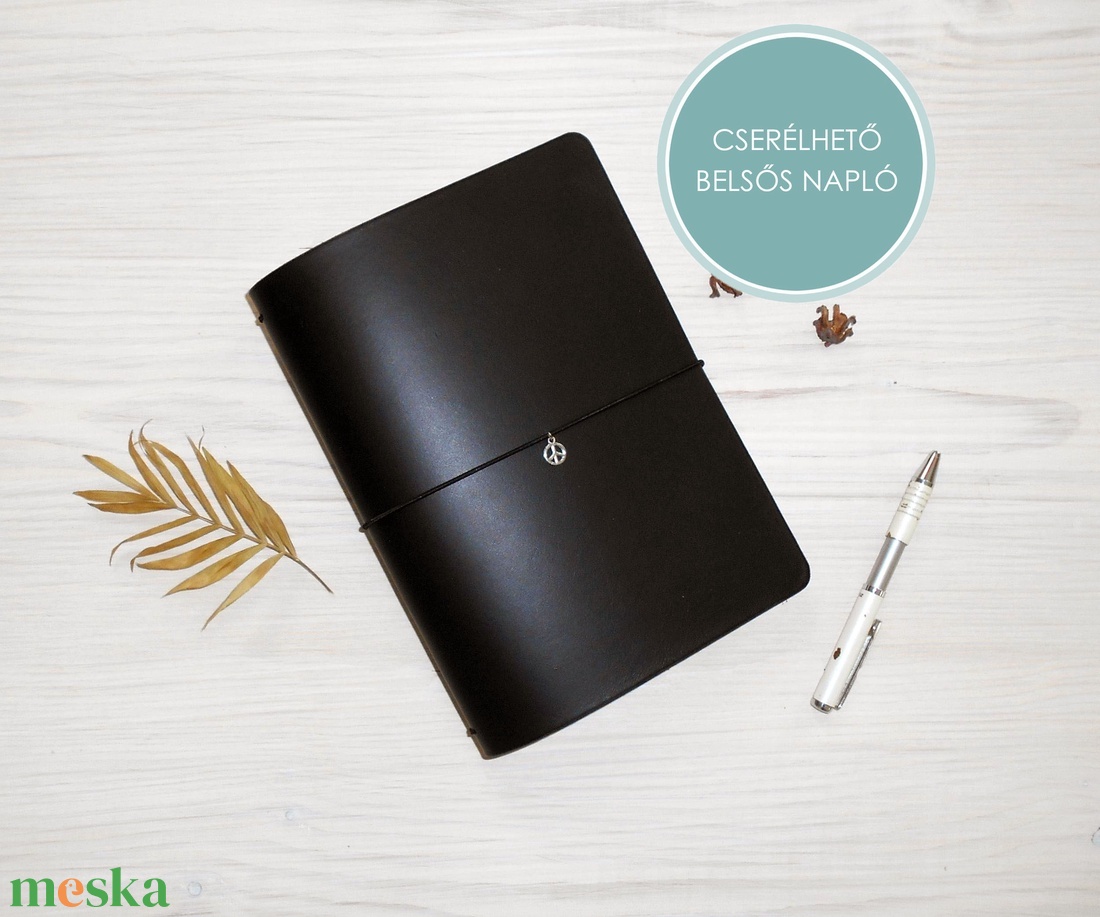 KALANDOR - Cserélhető füzetes valódi bőr borítású utazónapló A5 méretben - 4 db sima füzetet tartalmaz a csomag - otthon & életmód - papír, írószer - jegyzetfüzet & napló - Meska.hu