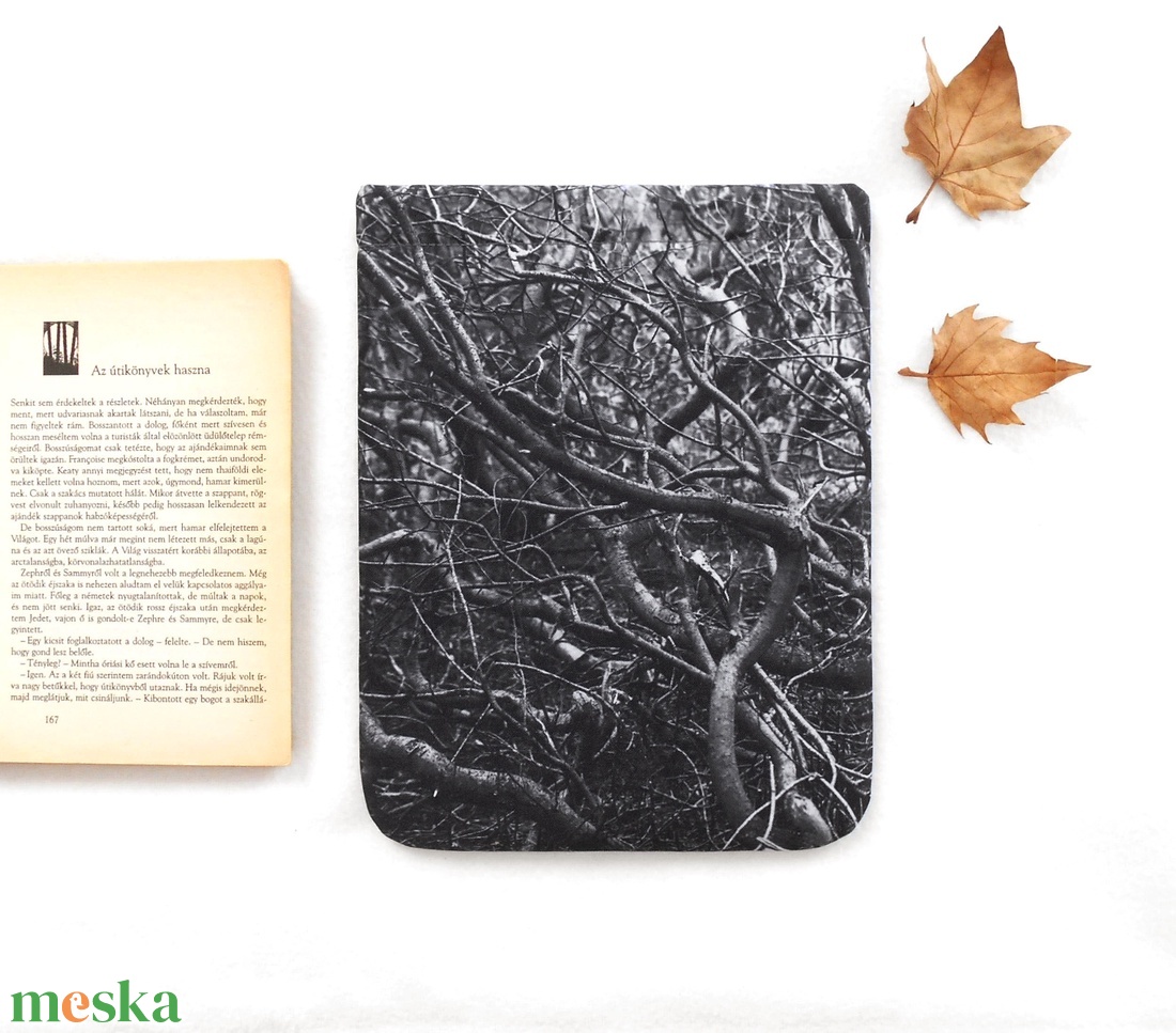 SÖTÉT ERDŐ - Könyv Védő Tok, Könyvölelő, Könyvvászon - VÁLASZHATÓ MÉRET! - táska & tok - ebook & tablet tok - Meska.hu